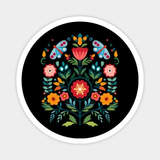 Hungarian Folk Floral Art Magnet